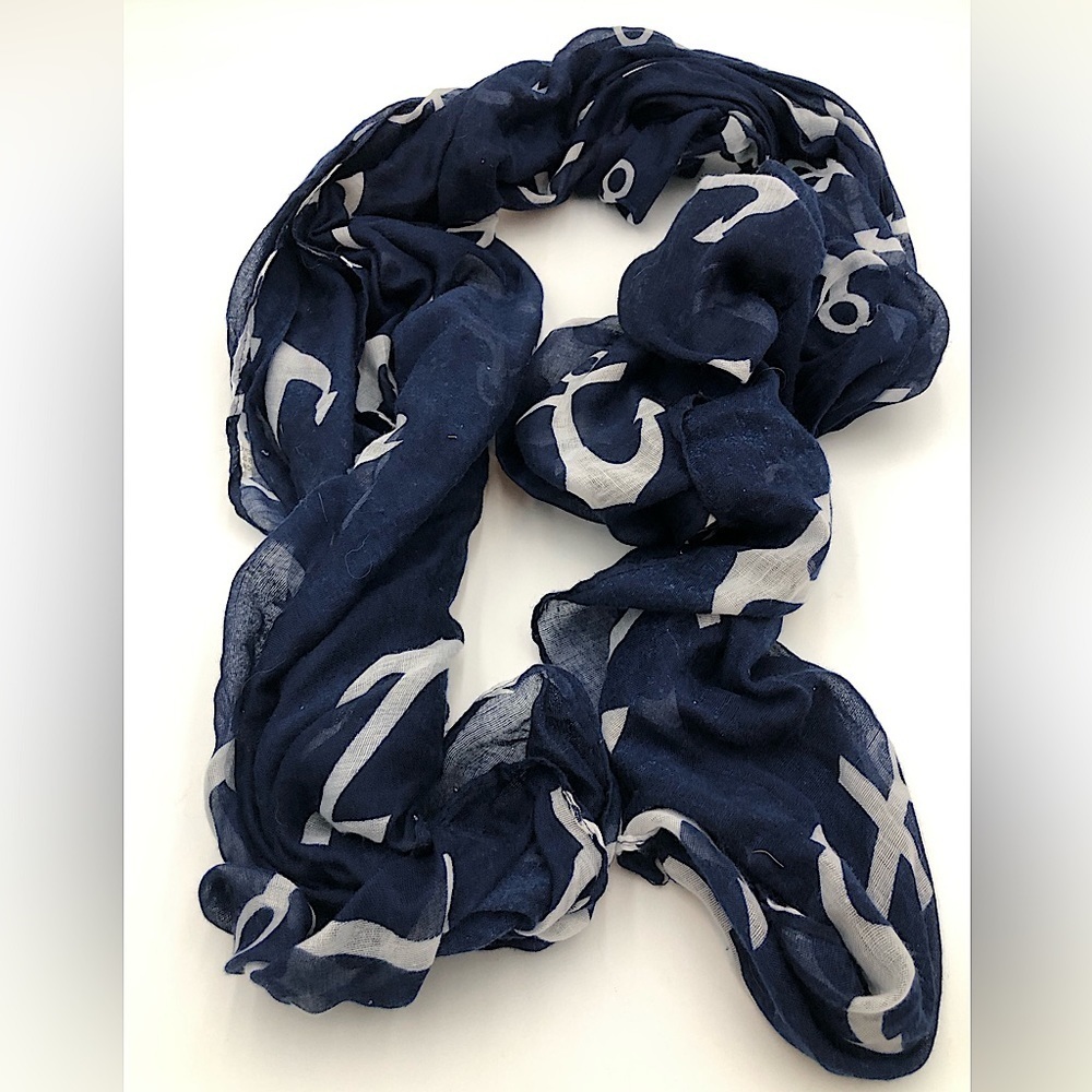 Unbranded Anchor Motif Sailing Scarf